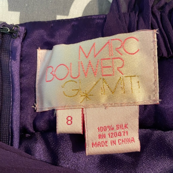 Marc Bouwer purple silk beaded gown - Picture 8 of 8